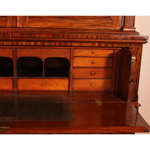 Mahogany Display Cabinet with Secretary Desk, 1800s For Sale - Image 5 of 14