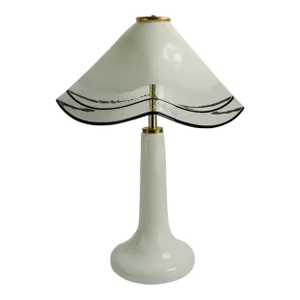 Murano Glass Table Lamp with Glass Base and Shade Attributed to Tagliapietra