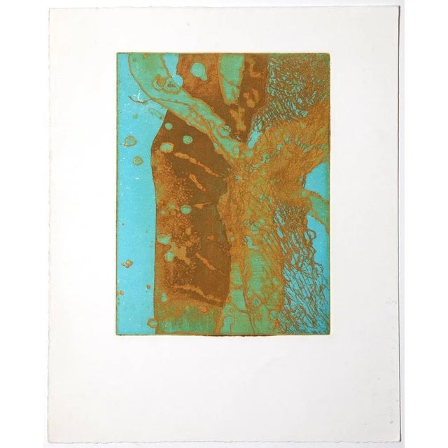 Abstract Composition is a little mixed media etching realized by an artist of late 20th century. In good conditions the...