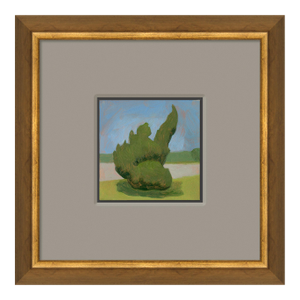 "Shrubbery Rodanthe" Original Framed Oil Painting by Leslie Snipes