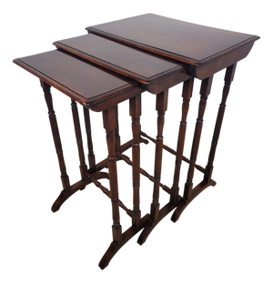 Vintage Nesting Tables in Mahogany, 1960, Set of 3