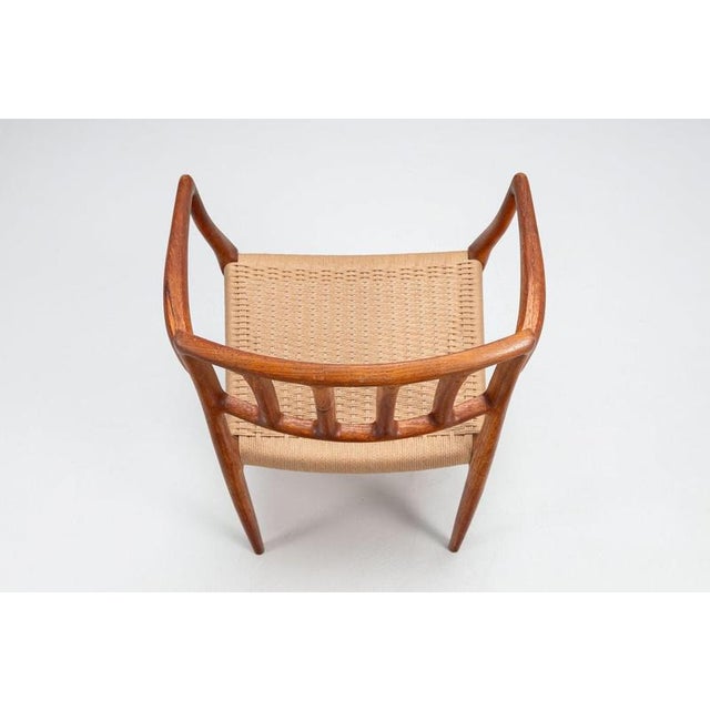 Wood Model 66 Armchairs in Teak and Paper Cord by Niels Otto Moller, Denmark, 1970, Set of 4 For Sale - Image 7 of 15