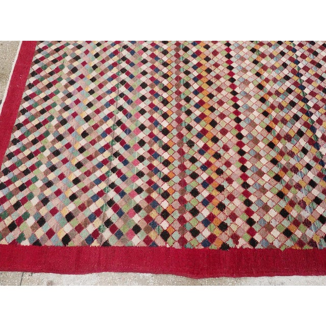 Red Galerie Shabab Collection Mid-20th Century Turkish Anatolian Room Size Carpet For Sale - Image 8 of 10