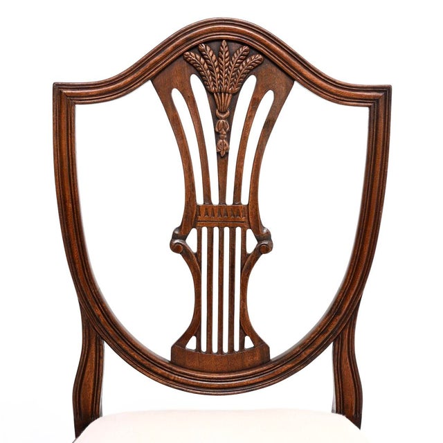 Vintage Shield Back Dining Chairs, 1930, Set of 8 For Sale - Image 11 of 12