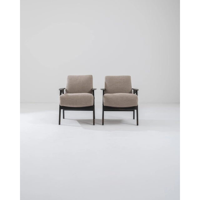 Mid-Century Modern 1960s Czech Modernist Armchairs, a Pair For Sale - Image 3 of 13