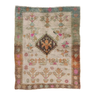 Vintage Turkish Tulu Rug, 04'03 X 05'03 For Sale