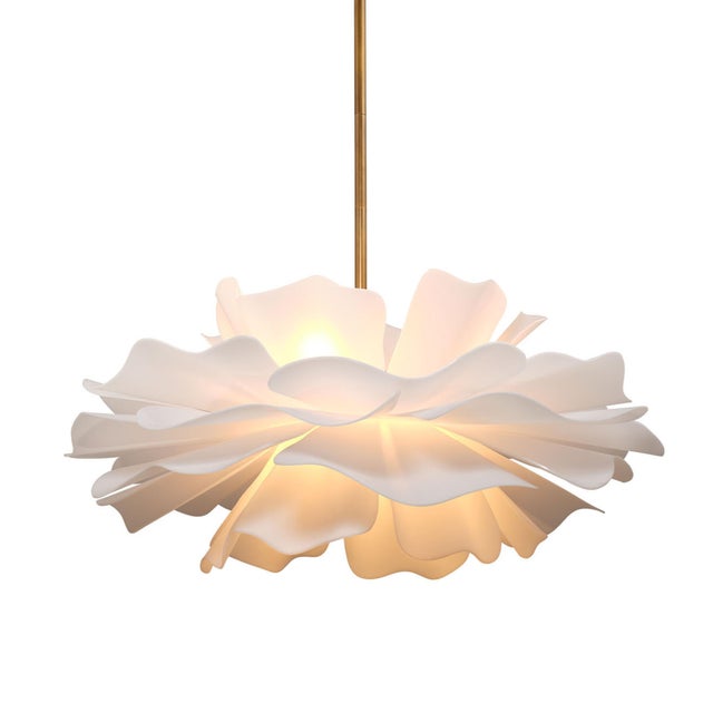 2020s Jamie Young Zinnia Large Chandelier in White Acrylic For Sale - Image 5 of 11