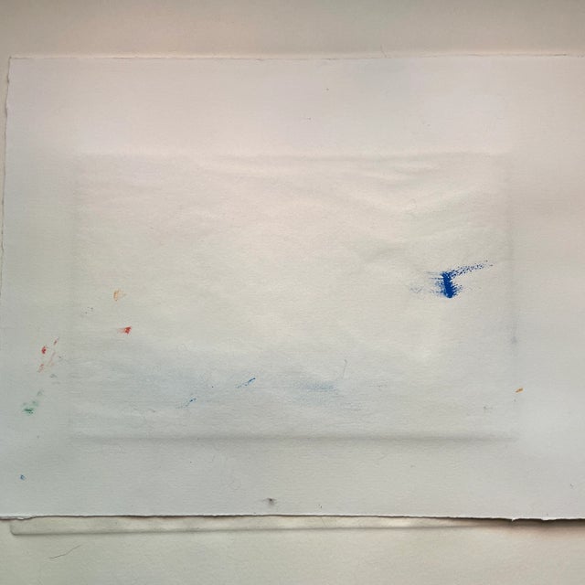 Contemporary Original Wood Block Print “a Bird and an Apple” Signed For Sale - Image 4 of 4