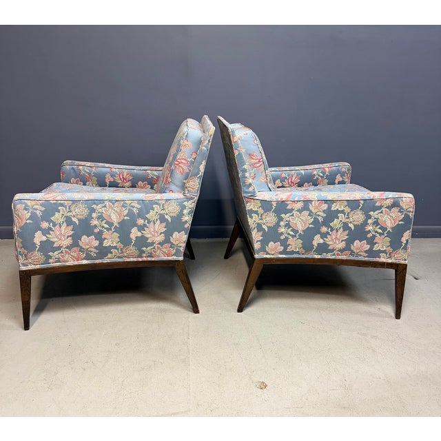 Pair of Walnut Framed Lounge Chairs by Harvey Probber Mid Century, Attributed For Sale In Philadelphia - Image 6 of 11