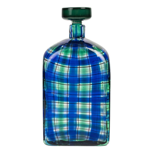 Tartan Bottle by Barovier and Toso for Christian Dior, 1970 For Sale
