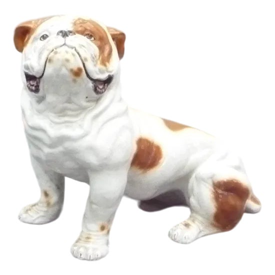 Mid-Century Earthenware English Bulldog, 1960s For Sale