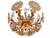 Large Floral Chandelier in Brass and Crystal Glass by Ernst Palme for Palwa, 1970s For Sale - Image 9 of 9