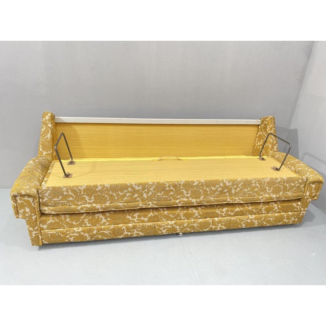 Mid-Century Upholstered Folding Sofa, Central Europe, 1970s For Sale - Image 12 of 18