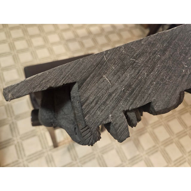 1960s Monumental Hand-Carved Ganesha Temple Panel in High Relief, Sculptural Wall Statement For Sale In Boston - Image 6 of 15