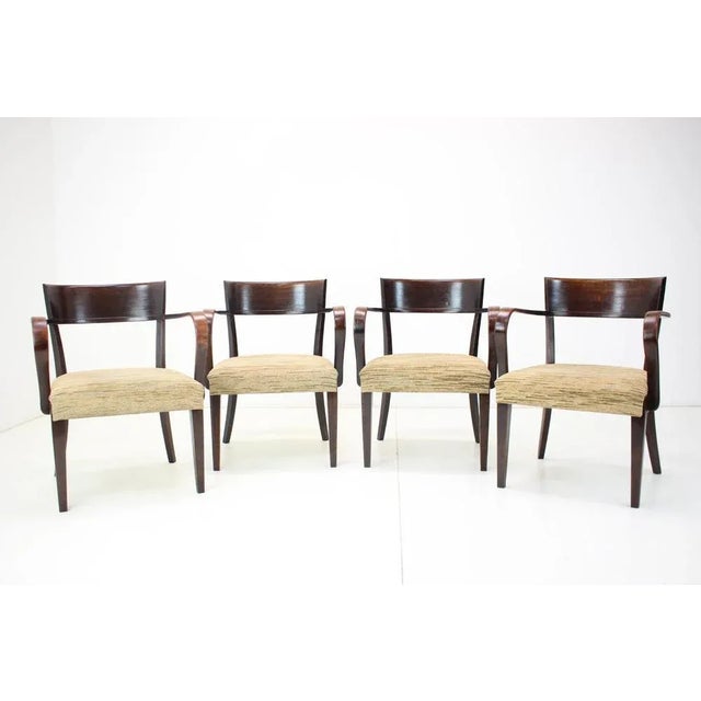 Rare model. Good original condition. Catalog model. Designed by Jindrich Halabala. Partially restored. New fabric in the...