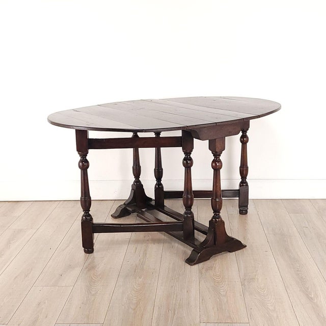 Early 19th Century English Oak Dropleaf Table For Sale - Image 9 of 12