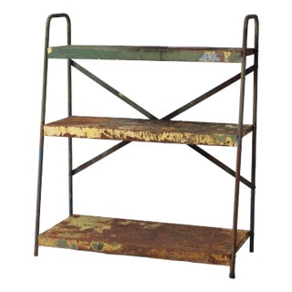 Vintage Industrial Metal Shelves For Sale