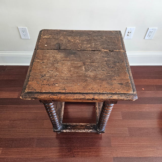 Tuscan 18th C Italian Tuscan Walnut Side Table For Sale - Image 3 of 10