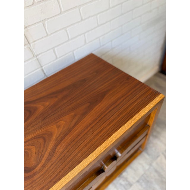 Lane Furniture Brutalist Paul Evans Style Low Dresser Credenza For Sale In New York - Image 6 of 9