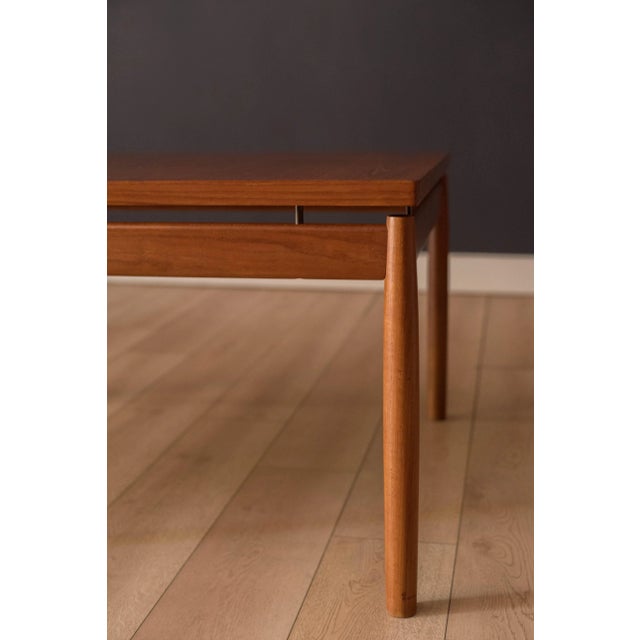 1960s Vintage Floating Danish Teak and Brass Square Coffee Table by Grete Jalk For Sale - Image 5 of 13