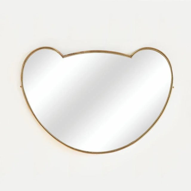 1950s Italian Brass Mirror For Sale - Image 9 of 9