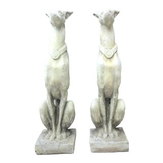 Whippet Dog Statues- a Pair For Sale