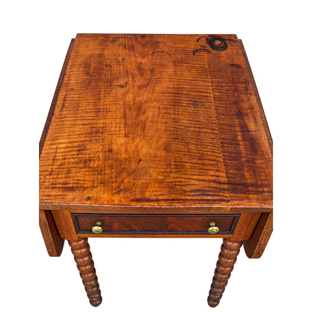 Sheraton Antique Sheraton-Style Drop Leaf Side Table For Sale - Image 4 of 6