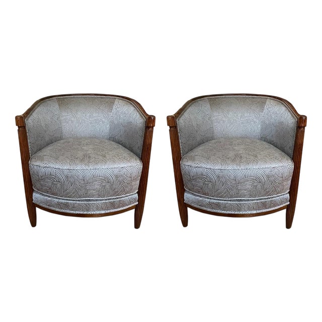 Pair of Art Deco Bergères For Sale