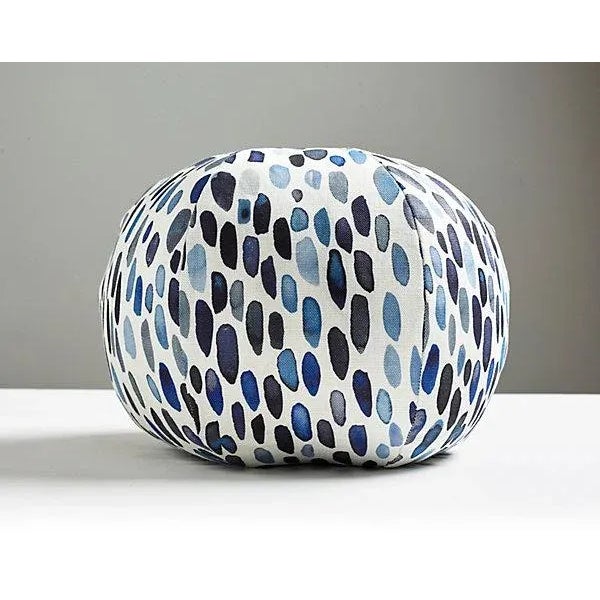 Traditional The House of Scalamandré Jamboree Sphere Pillow, Blues For Sale - Image 3 of 3