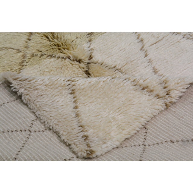 2010s Indian Morrocan Style Hand Knotted Wool Rug, 6'x9' For Sale - Image 5 of 6