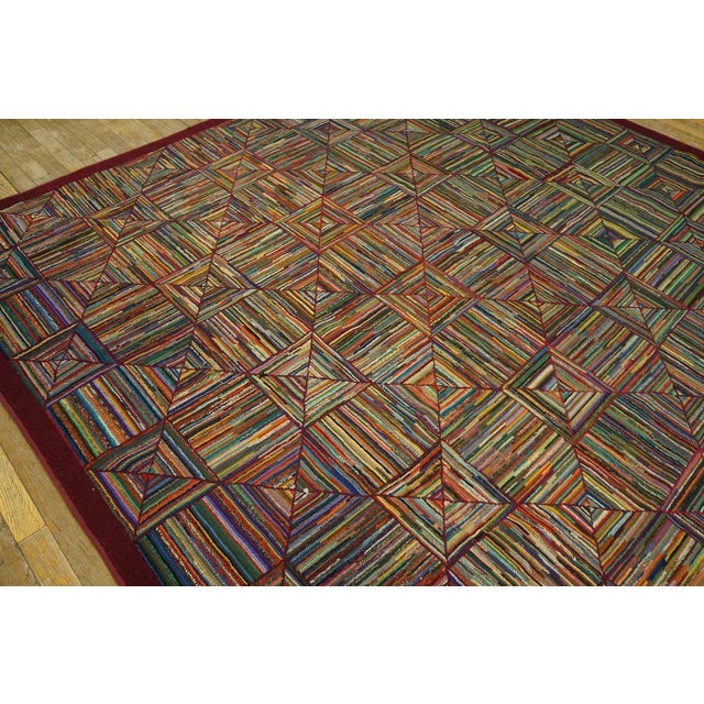Mid-20th Century American Hooked Rug ( 7' 6'' x 9' 2'' - 228 x 279 cm ) For Sale - Image 10 of 12