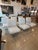 Textile Vintage Set of 6 Lucite Arm Dining Chairs by Preview Newly Upholstered Coastal For Sale - Image 7 of 12