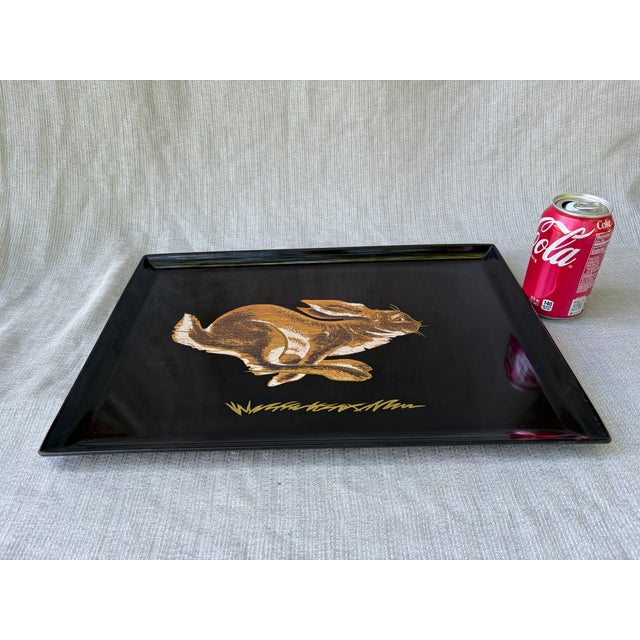 Vintage Couroc of Monterey Smiling Rabbit Tray For Sale - Image 11 of 17