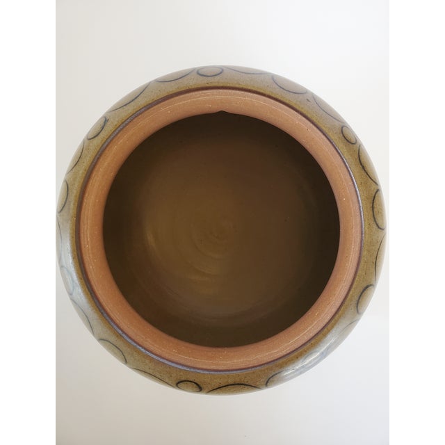 Ceramic Mid 20th Century Harrison McIntosh Stoneware Pottery Covered Vessel with Abstract Circles For Sale - Image 7 of 13