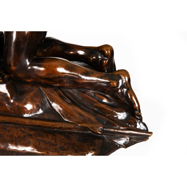 Rare French Bronze Sculpture “Return of Prodigal Son” by Ernest Dubois For Sale - Image 14 of 18