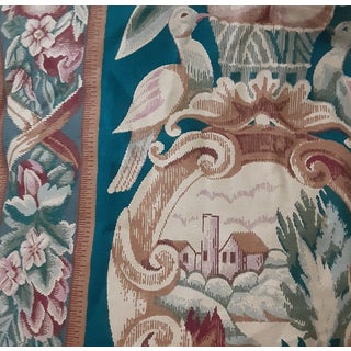 European Damask Jay Yang New Vintage 6+ Yards Hunter and Gold Upholstery Fabric For Sale