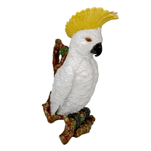 William Brownfield A William Brownfield Majolica Pitcher Modeled as a Cockatoo, English, Dated 1877 For Sale - Image 4 of 18