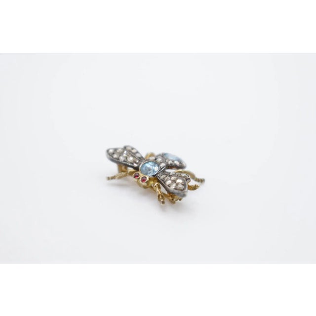 Metal Late 20th Century Silver and Gold Bug Brooch For Sale - Image 7 of 13