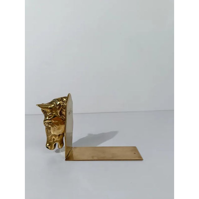 Metal Italian Brass Sculptural Bookend, 1970s For Sale - Image 7 of 13