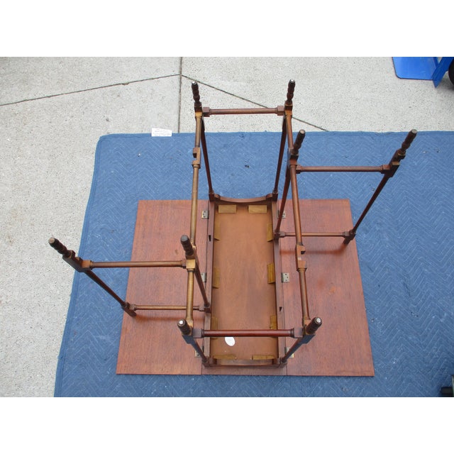 Baker Furniture Mahogany Gateleg Drop Leaf Side Table For Sale - Image 10 of 12