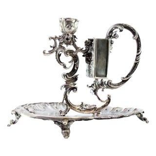 Silver Paddle with Cut-Out Reliefs For Sale