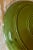 Mid 20th Century 1960 Green French Cheese and Bread Round Plate Serving Platters by Los Angeles Potteries For Sale - Image 5 of 8