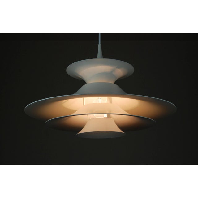 Fog & Mørup White Radius Pendant Lamp by Eric Baslev for Fog and Mørup, 1960s For Sale - Image 4 of 10