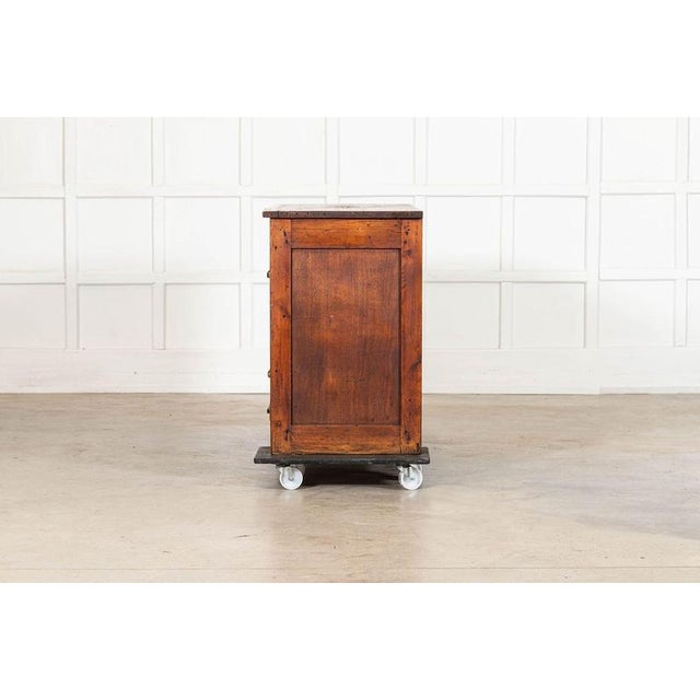 19th Century French Oak and Pine Drapers Counter, 1890 For Sale - Image 3 of 17