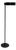 Black Haloprofil 878HR Floor Lamp by Viktor Frauenknecht for Swiss Lamps, 1960s For Sale
