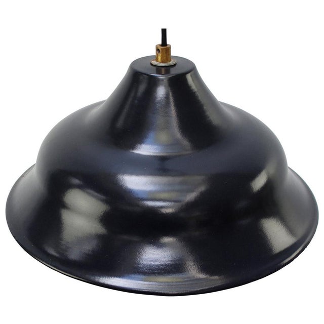 Black Dark Blue industrial pendant lamp White interior with brass top. E27/E26 Up to 250V (Europe/UK Standard).The wiring...