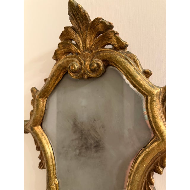 Vintage Italian Florentine Mirror For Sale - Image 4 of 5