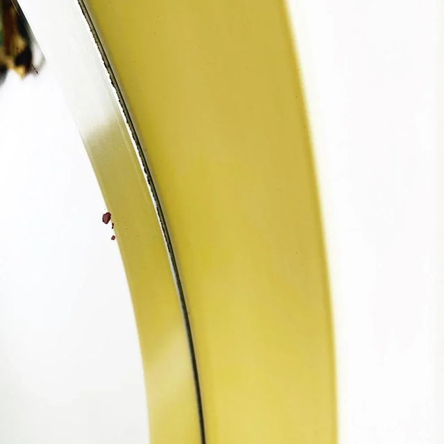 Italian Mid-Century Modern Round White Plastic Mirror, 1980s For Sale - Image 9 of 16