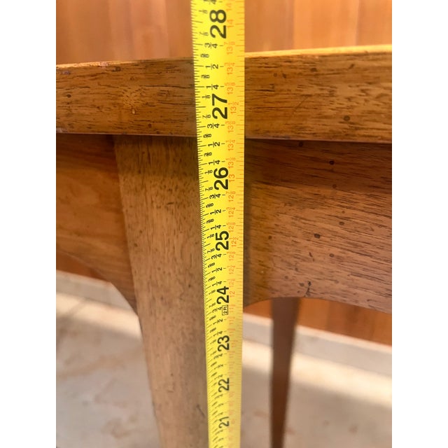 Camel Vintage Bodart Parquetry Console Table With Drawers – French Provincial Style For Sale - Image 8 of 12