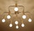 Large Space Age Gilded Ceiling Light from Leola For Sale - Image 6 of 18